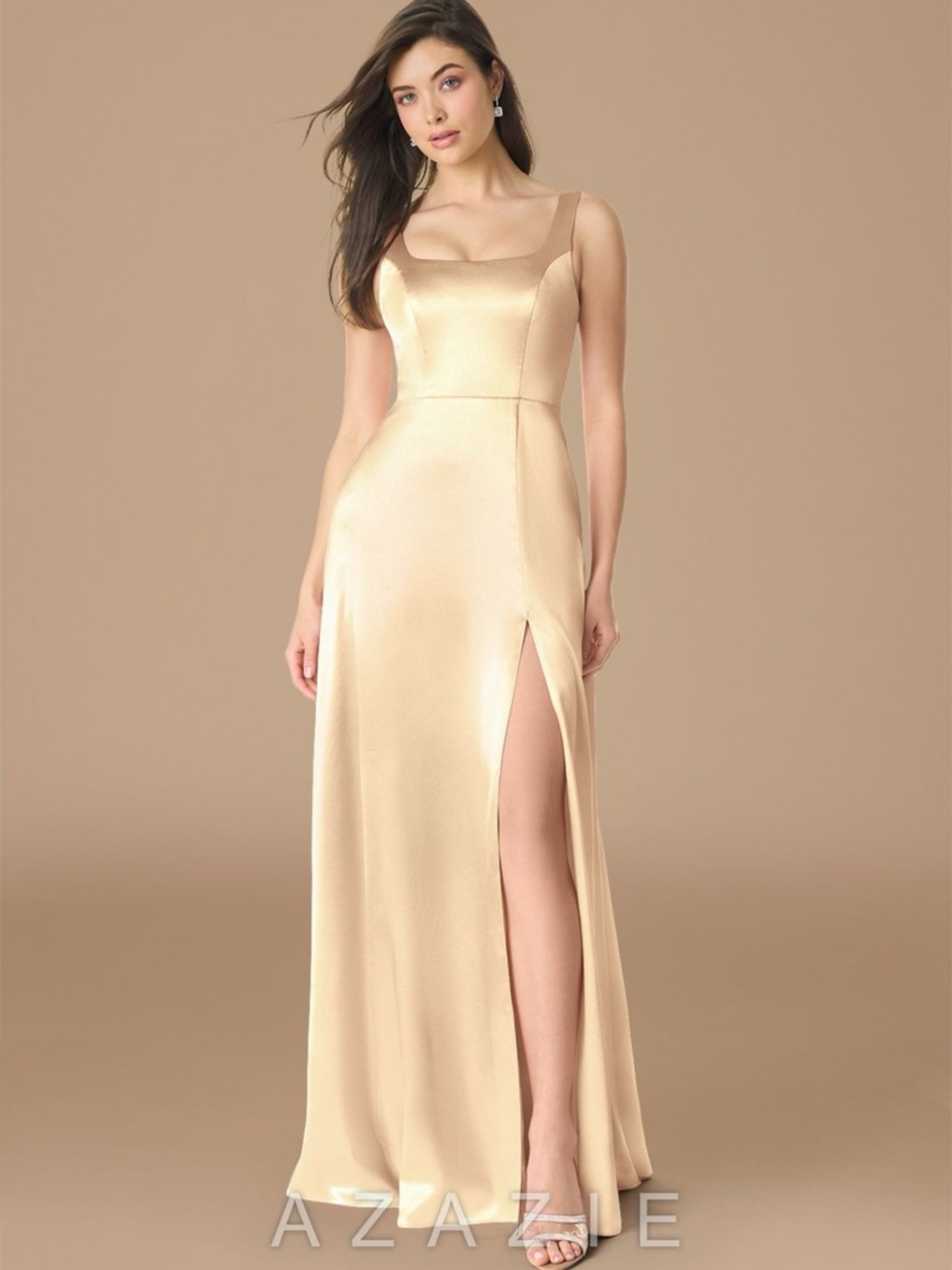 Azazie Joyce Bridesmaids Dress in Gold